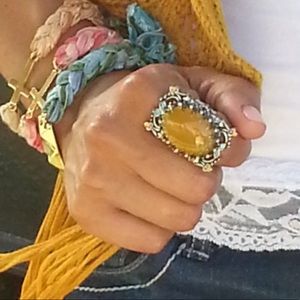 Ollipop Butterscotch Silver Ring - NWT